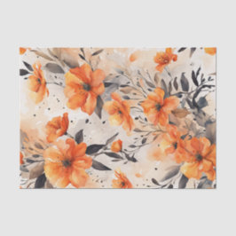 Orange Spring Florals 1 Dekoupage Paper Seidenpapier