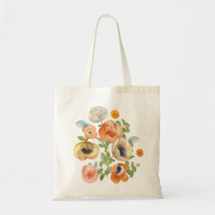Orange Spring Flowers Bouquet Tragetasche