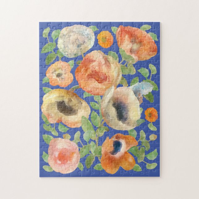 Orange Spring Flowers Puzzle (Vertikal)