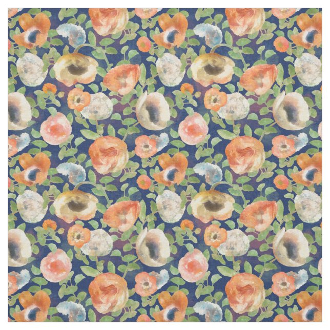 Orange Spring Flowers Stoff (Muster)