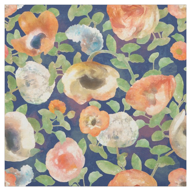 Orange Spring Flowers Stoff (Muster)