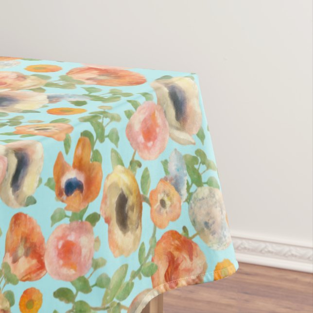 Orange Spring Flowers Tischdecke (Beispiel)