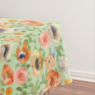 Orange Spring Flowers Tischdecke