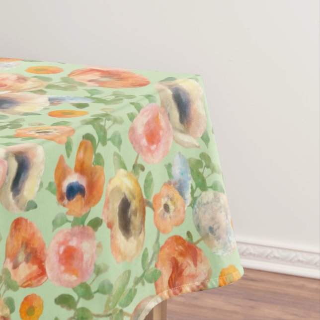 Orange Spring Flowers Tischdecke (Beispiel)