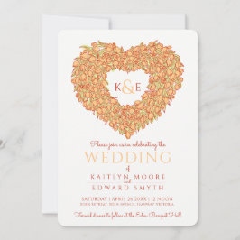 Orange Spring tulips Blume Herzenslust Hochzeit Einladung