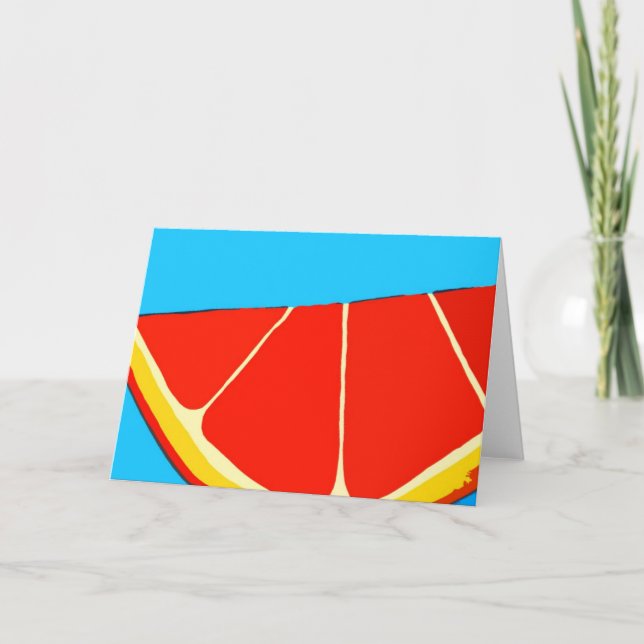 Orange Spritzen-Gruß-Karte Karte (Vorderseite)