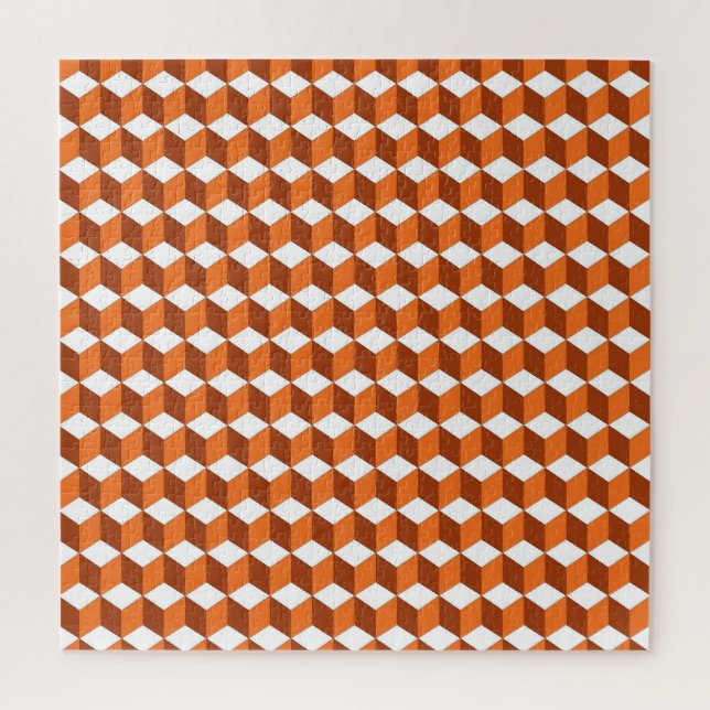 Orange Square: Abstrakter Vintager Hintergrund Puzzle (Vertikal)