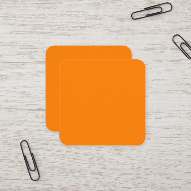 Orange Square Business Card Quadratische Visitenkarte (Vorderseite/Rückseite Beispiel)