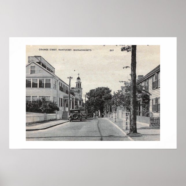 Orange St, Nantucket, Massachusetts Vintag Poster (Vorne)