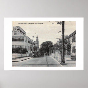 Orange St, Nantucket, Massachusetts Vintage Poster
