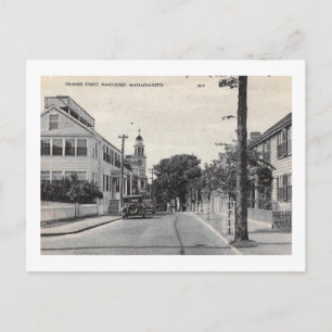 Orange St, Nantucket, Massachusetts Vintage Postkarte