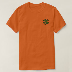 Orange St Patrick's Day t Shirt mit Kleeblatt Logo
