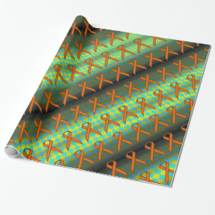 Orange Standard Ribbon Pattern von Kenneth Yoncich Geschenkpapier