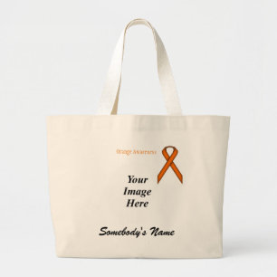 Orange Standard Ribbon Template by Kenneth Yoncich Jumbo Stoffbeutel
