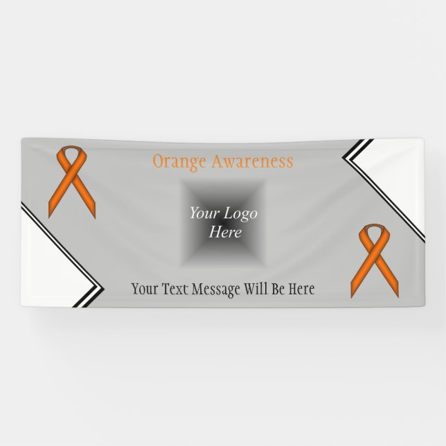 Orange Standard Ribbon von Kenneth Yoncich Banner (Horizontal)