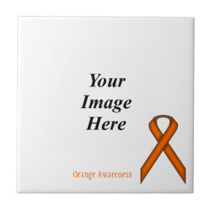 Orange Standard Ribbon von Kenneth Yoncich Fliese