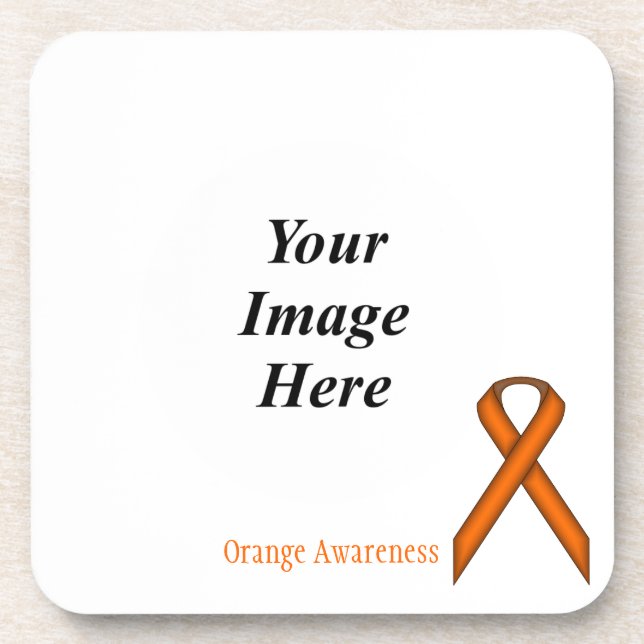 Orange Standard Ribbon von Kenneth Yoncich Untersetzer (Vorderseite)