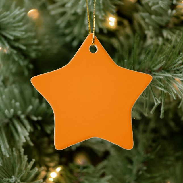 Orange Star Keramik Ornament (Baum)