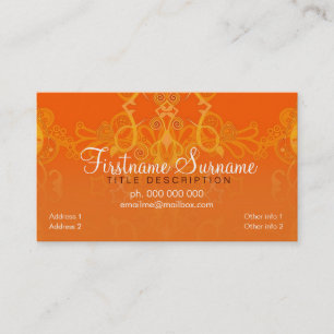 Orange Stazia Business Card Visitenkarte