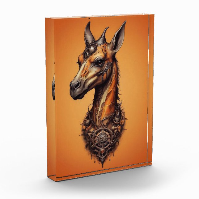 Orange Steampunk Giraffe, Fotoblock (Links)