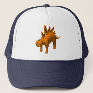 Orange Stegosaurus halloweenis Truckerkappe
