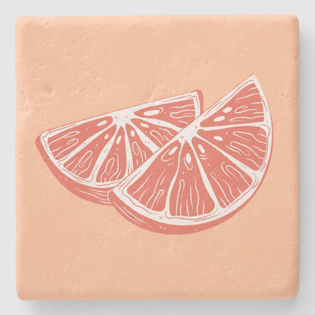 Orange Steinuntersetzer (Vorderseite)