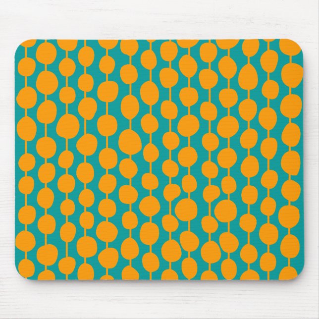 Orange Stellen und Linien Mousepad (Vorne)