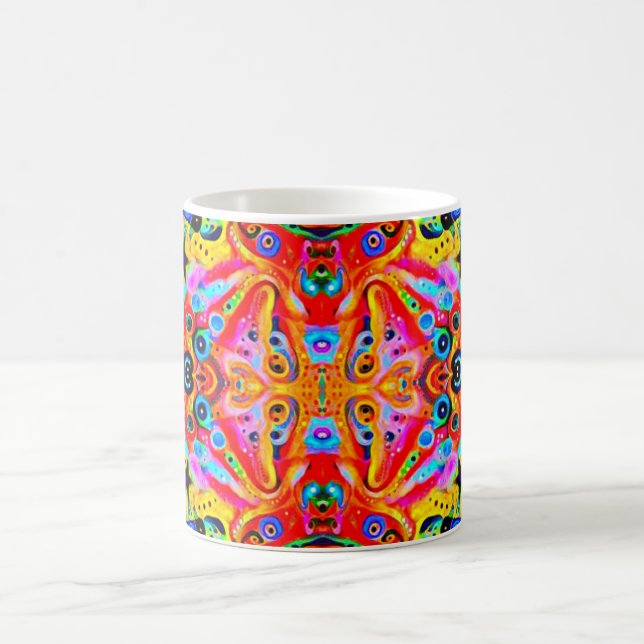 Orange Stern-Insel Kaffeetasse (Mittel)
