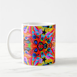 Orange Stern-Insel Kaffeetasse