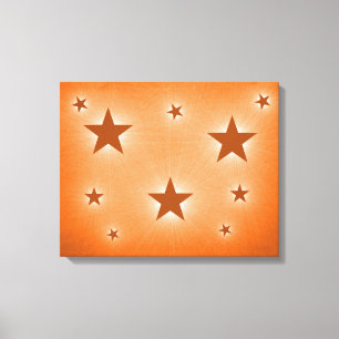 Orange Sterne in der nächtlichen Himmelskanone Pri Leinwanddruck