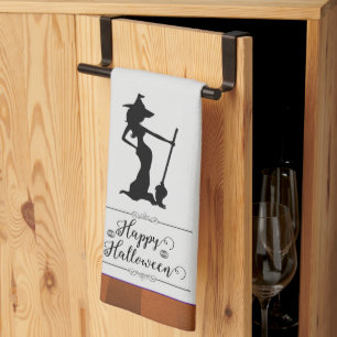 Orange Sternexplosion Hexe Halloween Geschirrtuch