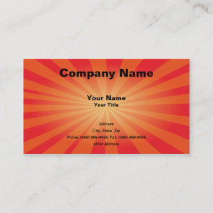 Orange Sternexplosion Visitenkarte