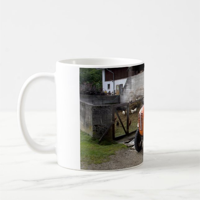Orange Steyr Tractor KL II Kaffeetasse (Links)