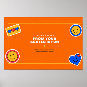 Orange Stickers Funny und Quirky Poster