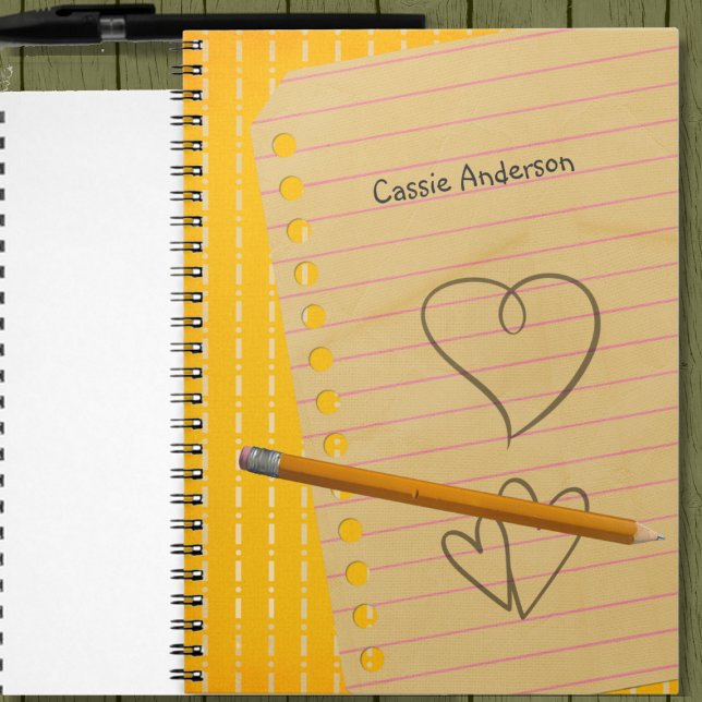Orange Stift und Doodles Notebook Notizblock (Von Creator hochgeladen)