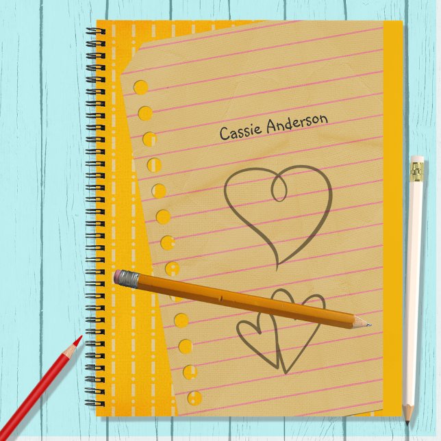 Orange Stift und Doodles Notebook Notizbuch (Von Creator hochgeladen)