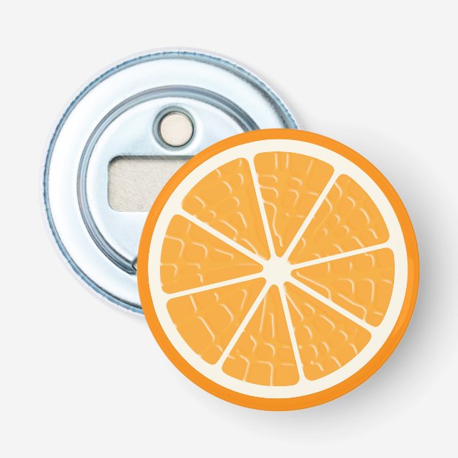 Orange-Stilisierte Fruchtscheibe Flaschenöffner (Vorderseite)