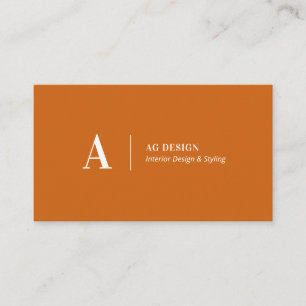 Orange Stilvolle, moderne Minimal Business Cards Visitenkarte