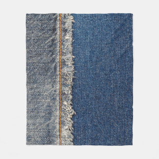 Orange Stitch, Double Denim Patch. Fleecedecke