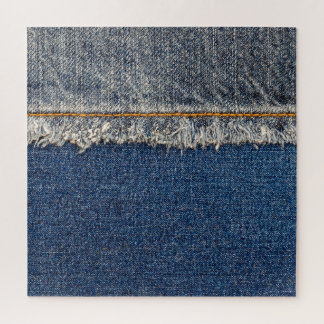 Orange Stitch, Double Denim Patch. Puzzle