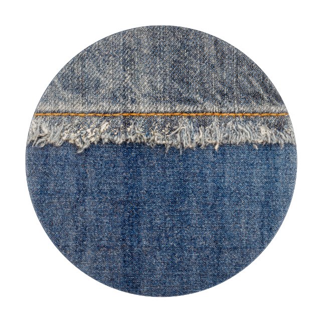 Orange Stitch, Double Denim Patch. Schneidebrett (Vorderseite)