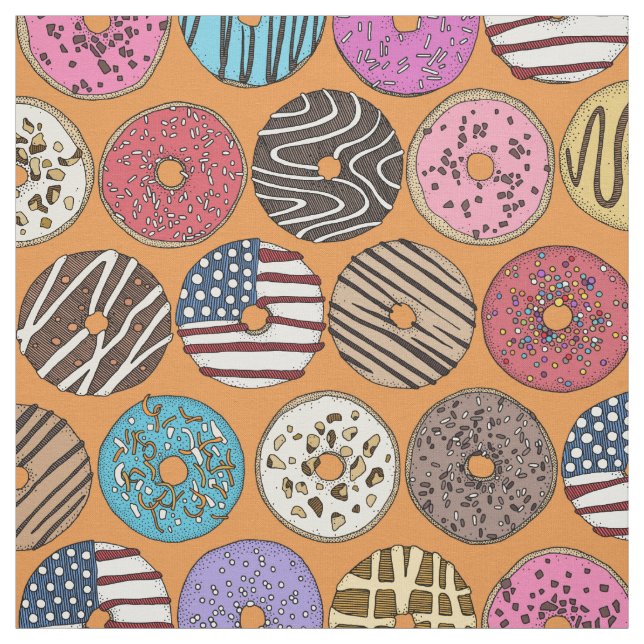 Orange Stoff (Muster)