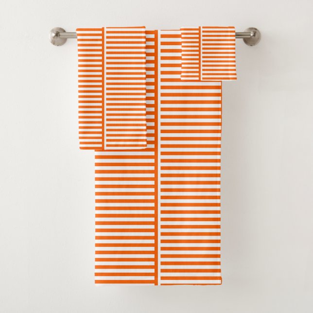 Orange Streifen Badhandtuch Set (Insitu)