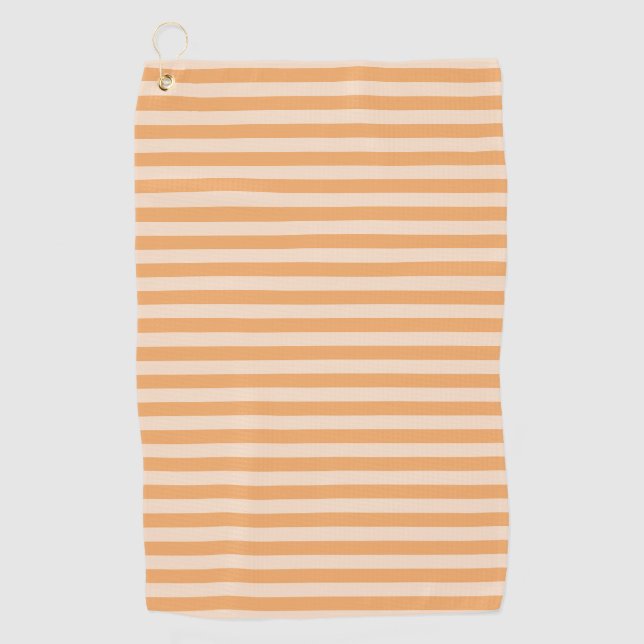 Orange Streifen Golfhandtuch (Vorderseite)