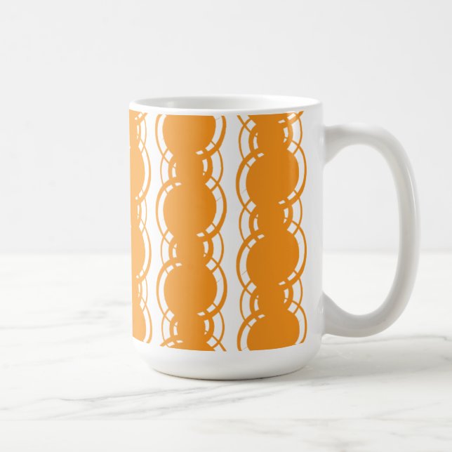 Orange Streifen-Muster-Tasse Kaffeetasse (Rechts)
