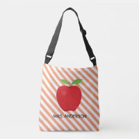 Orange Streifen, roter personalisierter Lehrer