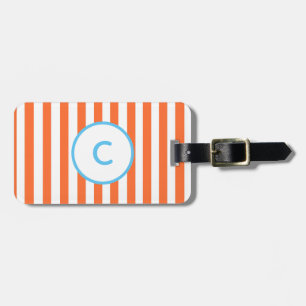 Orange Strip Logomarke Monogram Gepäckanhänger