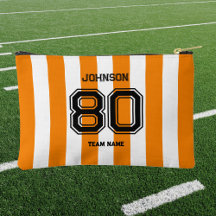 Orange Strip Sports Team Individuelle Name