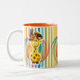Orange Stripe Giraffe Frucht Tasse