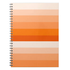 Orange Stripe Spiral Notebook Notizblock